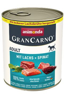 Animonda pes GRANCARNO konz. ADULT losos/špenát 800g