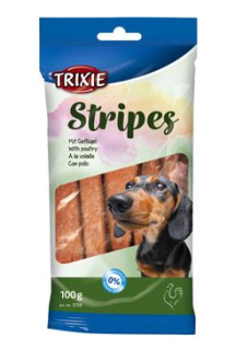 Pochoutka Snack STRIPES drůbeží pro psy 10ks/100g TR