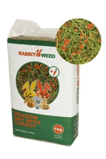 Seno luční s mrkví RabbitWeed 1kg 40 l PRODEJNA