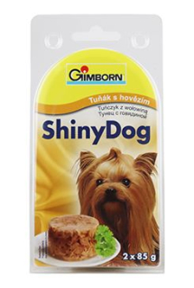 Gimdog ShinyDog konz. tuňák+hovězí 2x85g PRODEJNA