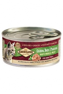 Carnilove White konz Mus Meat Duck&Pheasant Cats 100g