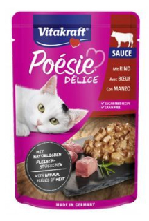 Vitakraft Cat Poésie Délice Sauce kapsa hovězí 85g