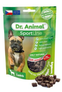 Pochoutka Dr. Animal Sportline jehněčí 100g PRODEJNA
