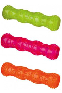 Hračka pes Tyč házecí se zvukem guma TPR 18cm TR