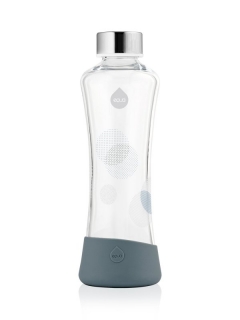 EQUA skleněná lahev Metallic Silver 550 ml
