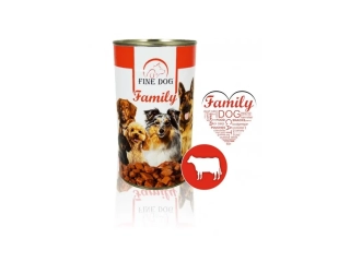 FINE DOG Family konzerva pro psy s HOVĚZÍM 1240g