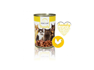 FINE CAT Family konzerva pro kočky s DRŮBEŽÍM 415g