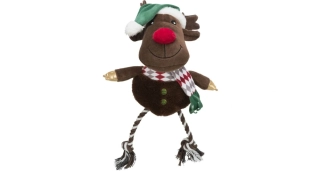 Vánoční hračka pes Xmas REINDEER plyš/bavlna 49cm TR