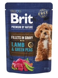 Brit Premium Dog Fillets Gravy Lamb&Green Peas 85g PRODEJNA