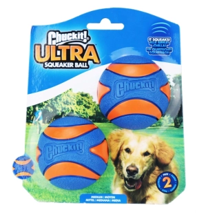 Hračka pes Chuckit Ultra Squeaker Ball M 6cm/2ks