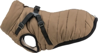 Zimní bunda PIROU s postrojem, písková S: 33cm, hruď: 46-50cm, krk: až 36cm PRODEJNA