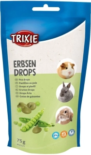 PEA DROPS - hráškové dropsy, pamlsek pro hlodavce, 75 g