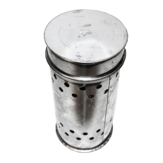 Nerezová lampa na vysiřování pro sirné knoty