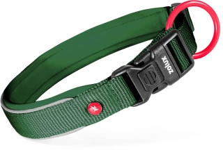 Obojek pes PREMIUM nylon 25mm/45-50cm tm.zelená Zolux PRODEJNA