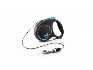 Vodítko Flexi Black Design S 5m (max 12kg) lanko modré