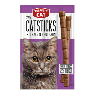 Perfecto Cat Masové tyčky telecí & krůta 50g 10ks PRODEJNA