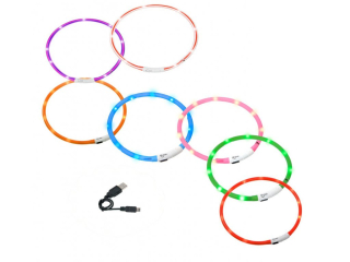 Visio Light svítící obojek 20-35cm Karlie růžový