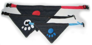 Jeans obojek se šátkem 20mm x 42-58cm PRODEJNA