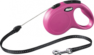 Vodítko Flexi Classic S 5m (max 12kg) lanko růžová