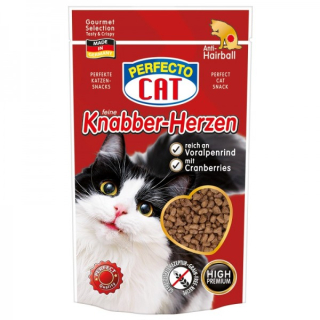 Perfecto Cat Feine Knabber-Snack s Alpským šťavnatým Hovězím - Anti-Hairball 50g