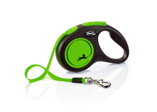 Flexi new NEON S pásek 5m zelená max 15kg